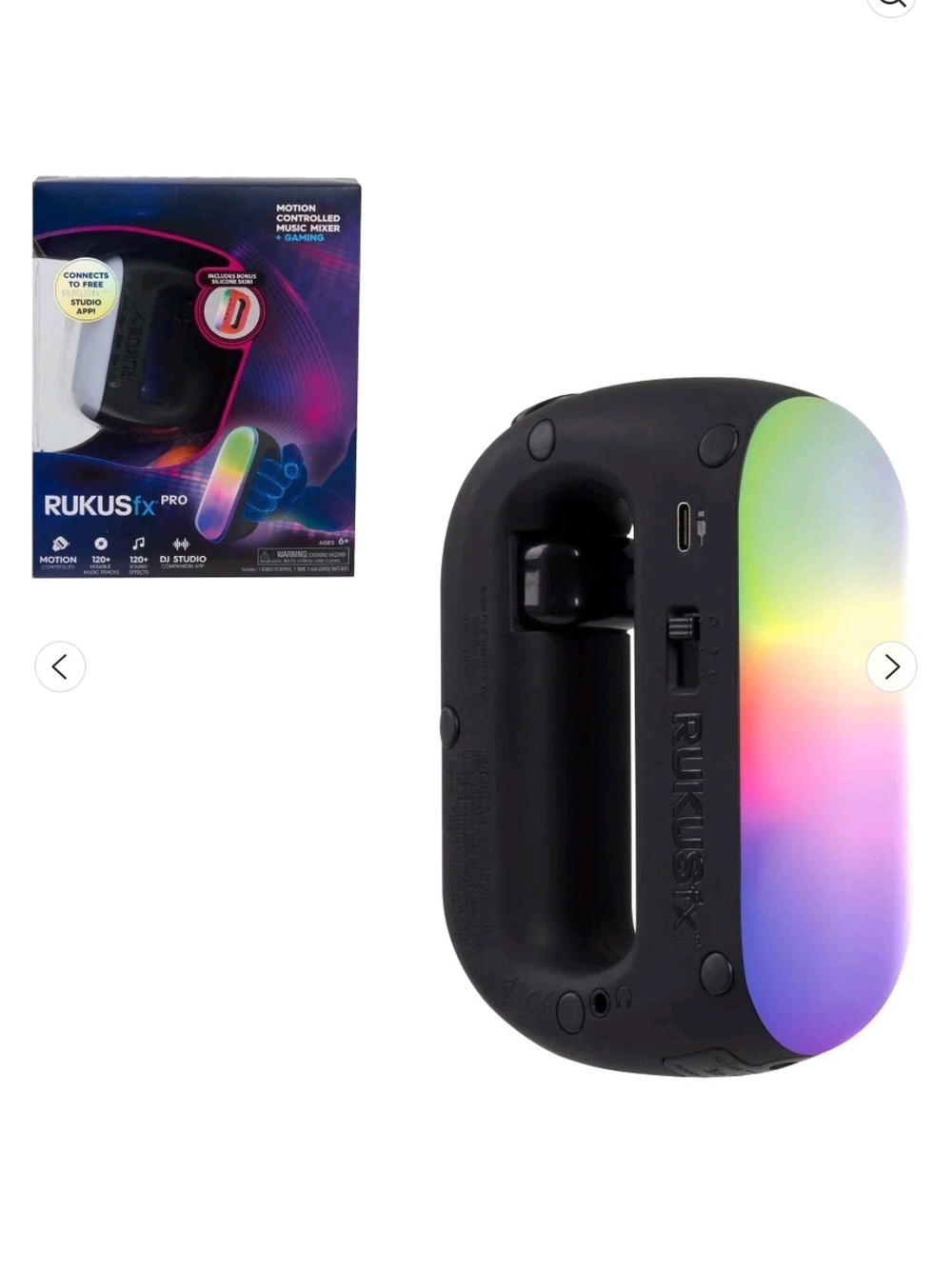 Rukusfx Pro Motion-Controlled LED Speaker - Rainbow Gradient